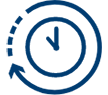Clock icon representing six hours of "on time".