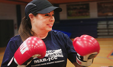 DBS patient Suzanne boxing