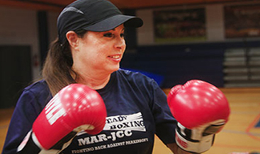 DBS patient Suzanne boxing