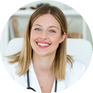 Portrait of a female nutritionist smiling.